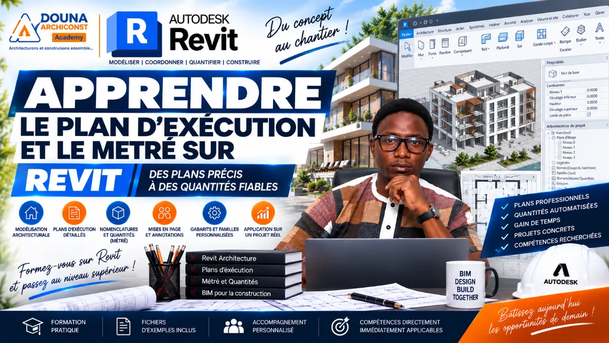 Le plan d’exécution et le métré sur Revit